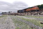 BNSF 3873 with SB freight